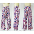 PRINTED WIDE LEG PANTS